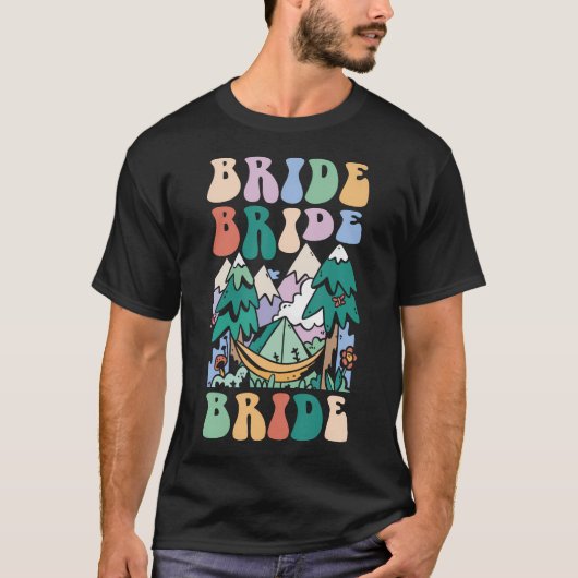 Camping Bruidsfeest Kampeer Bruidsmeisjes Bruid T-shirt (Voorkant)