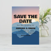 camping bruiloft save the date kaarten (Staand voorkant)