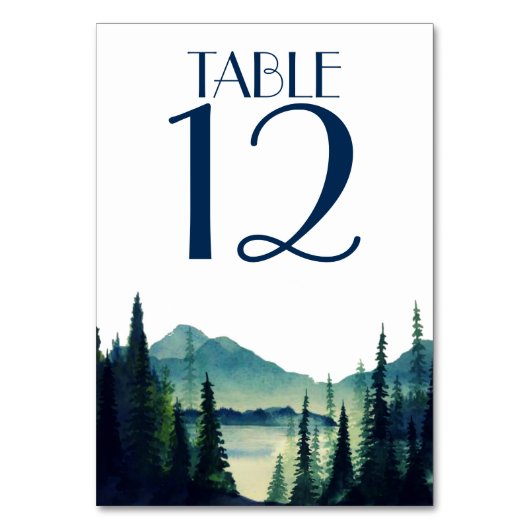 Camping Bruiloft Tafel Kaarten (Voorkant)