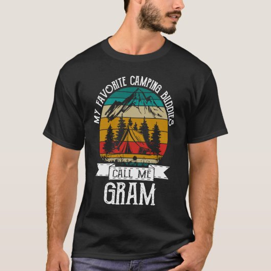 Camping Buddies Call Me Camping Gram Camper T-shirt (Voorkant)