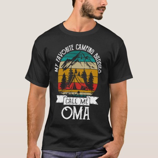 Camping Buddies Call Me Camping Oma Camper T-shirt (Voorkant)
