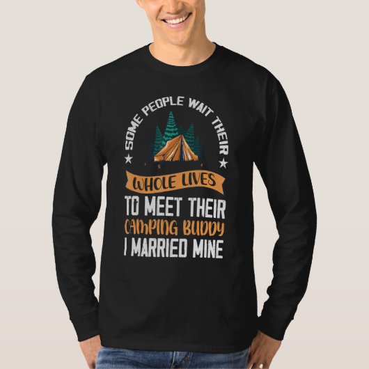 Camping Buddies voor mannen Funny Husband T-shirt (Voorkant)