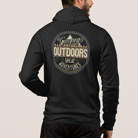 Camping Buitenshuis Grote Avonturen Hoodie (Achterkant)