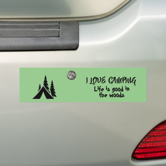 Camping Bumpersticker (Op auto)