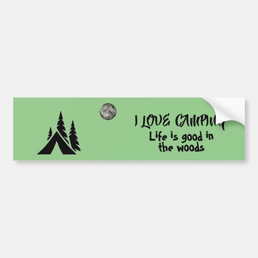 Camping Bumpersticker (Voorkant)
