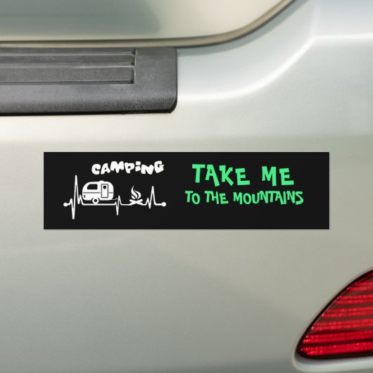Camping Bumpersticker (Op auto)