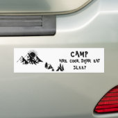 Camping Bumpersticker (Op auto)