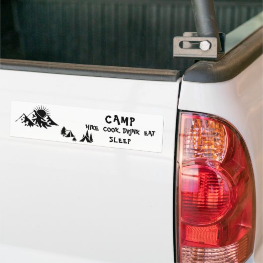 Camping Bumpersticker (Op Truck)