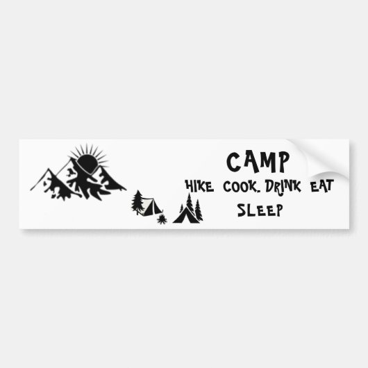 Camping Bumpersticker (Voorkant)