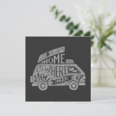 Camping Bus Leven Pret Inspirerende Citaat  Kaart (Staand voorkant)