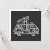 Camping Bus Leven Pret Inspirerende Citaat  Kaart (Voorkant / Achterkant in situ)