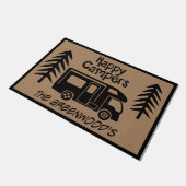 Camping Bus Ontwerp Deurmat, Camping Mat (Schuin)