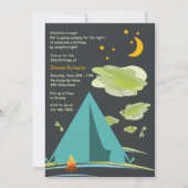 Camping by Night Invitation Kaart (Voorkant)