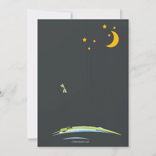 Camping by Night Invitation Kaart (Achterkant)