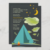 Camping by Night Invitation Kaart (Voorkant / Achterkant)