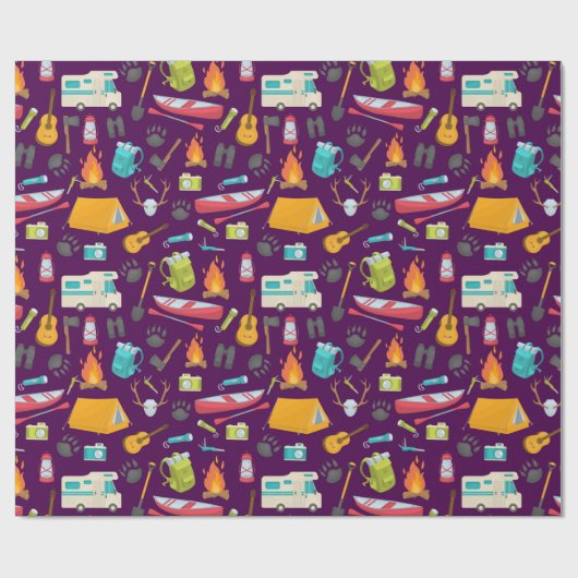 Camping Cadeaupapier (Vlak)