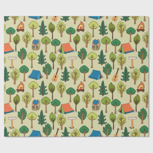 Camping Cadeaupapier (Vlak)