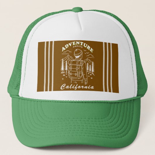 camping - California Trucker Pet (Voorkant)