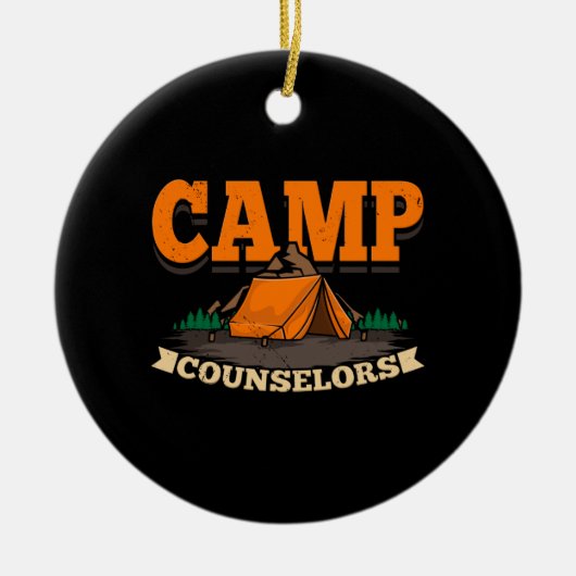 Camping - Camp Counselor Keramisch Ornament (Voorkant)