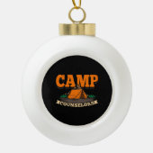 Camping - Camp Counselor Keramische Bal Ornament (Voorkant)