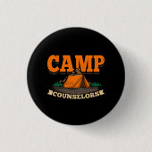 Camping - Camp Counselor Ronde Button 3,2 Cm (Voorkant)