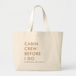 Camping Camp Earthy Bachelorette Feestgeschenk Grote Tote Bag