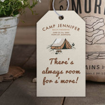 Camping Camp Earthy Bachelorette Smore Cadeau Labe