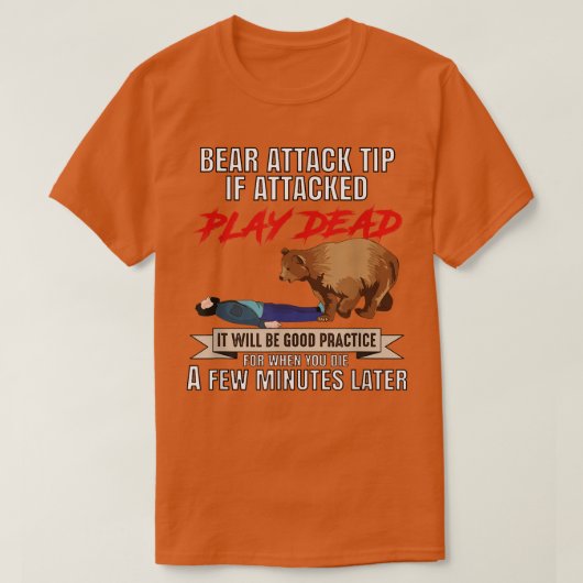 Camping Camper Beer Attack Tip indien aangevallen T-shirt (Design voorkant)