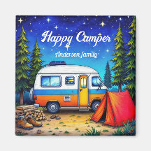Camping Camper Blauw Groene Natuur Wandelen