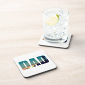 Camping camper en wandelaarster vader bier onderzetter (Rechterzijde)