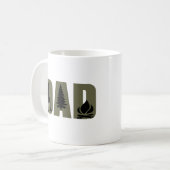 Camping camper en wandelaarster vader koffiemok (Voorkant links)