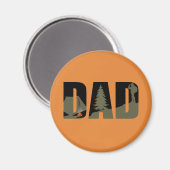 Camping camper en wandelaarster vader magneet (Voorkant / Achterkant)