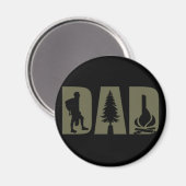 Camping camper en wandelaarster vader magneet (Voorkant / Achterkant)