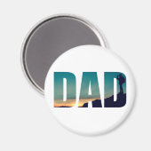 Camping camper en wandelaarster vader magneet (Voorkant / Achterkant)