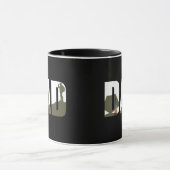 Camping camper en wandelaarster vader mok (Midden)