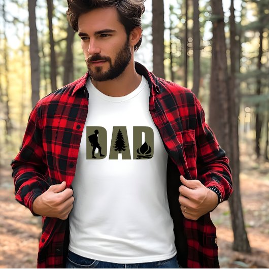 Camping camper en wandelaarster vader t-shirt