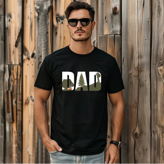 Camping camper en wandelaarster vader t-shirt
