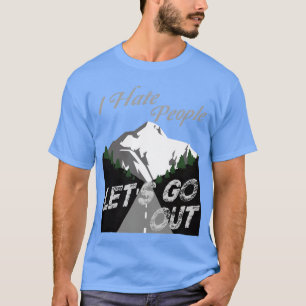 Camping Camper Ik Haat Mensen Vintage grappig T-shirt
