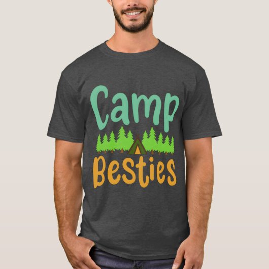 Camping Camper Kampeer leuk T-shirt (Voorkant)