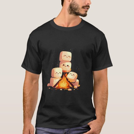 Camping Camper Kampvuur Smores Marshmallow 1 T-shirt (Voorkant)
