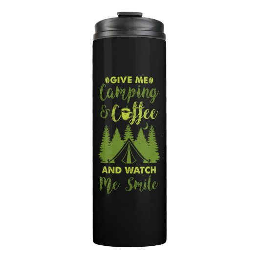 Camping Camper Koffiecadeau Thermosbeker (Voorkant)