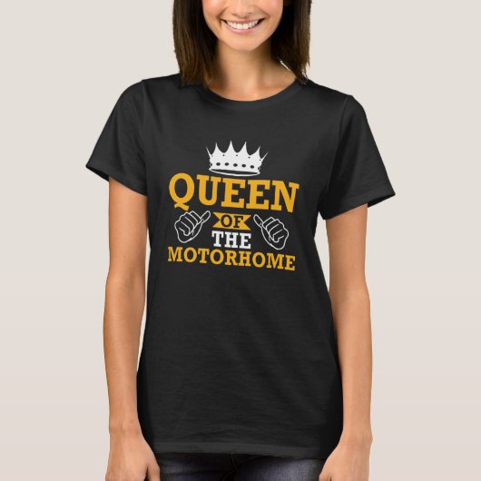 Camping Camper Koningin van de camper T-shirt (Voorkant)