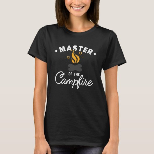 Camping Camper - Meester van het kampvuur T-shirt (Voorkant)