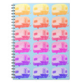  Camping Camper RV Trailer Colorful Notitieboek (Voorkant)