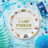 Camping Camper Verjaardagsfeestje Papieren Bordje (Feest)