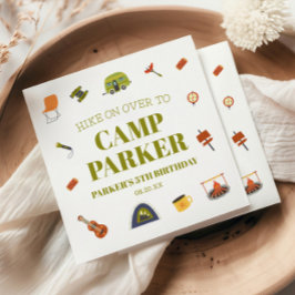 Camping Camper Verjaardagsfeestje Servet