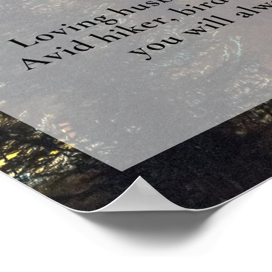 Camping Camper Viering van het leven, Begrafenisfo Poster (Hoek)