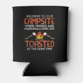 Camping Campfire en Marshmallows Blikjeskoeler (Voorkant)