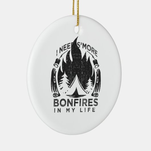 Camping Campfire Gift Keramisch Ornament (Rechts)