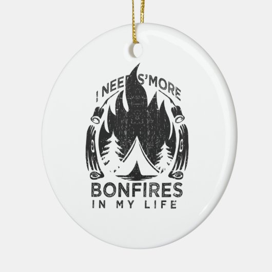 Camping Campfire Gift Keramisch Ornament (Links)